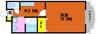 サンステージ南方 1Kの間取り