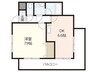 アンブシュール京橋 1DKの間取り