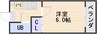 ビッグバーンズマンション横井 1Kの間取り