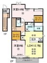 ステラ 2LDKの間取り