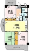 パークサイドＨＩＲＡＴＡ 3LDKの間取り