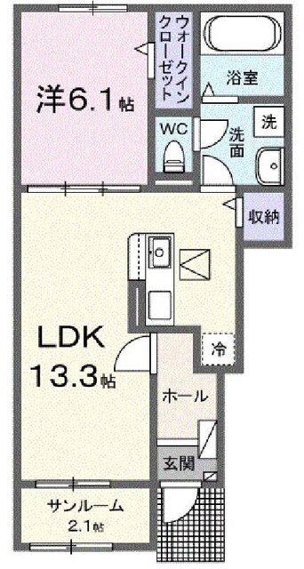 間取図 クレール六番館