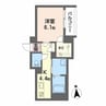 リヴィエール津島 1Kの間取り