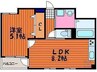 ルミエール大供 1LDKの間取り