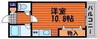 アザレア七日市 1Kの間取り