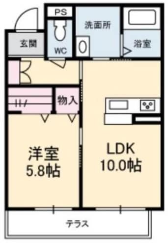 間取図 Sunshine Gardens　高柳
