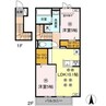 フェリスコートⅡ 2LDKの間取り