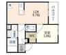 REGALE 船頭町 1LDKの間取り