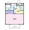 マーベラス中仙道 1Kの間取り
