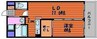 アルファレガロ西古松 1LDKの間取り