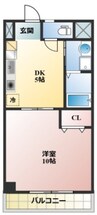 コザックス 1DKの間取り