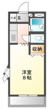 メゾンひまわり 1Kの間取り