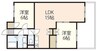 AコートヴィレッジⅠ 2LDKの間取り