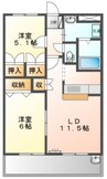 ピア・ファミール 2LDKの間取り