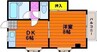 グリンベルⅠ 1DKの間取り