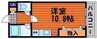 アザレア七日市 1Rの間取り