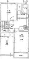 ロワジール 2LDKの間取り