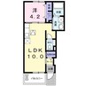 ルミエールＡ 1LDKの間取り