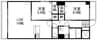 ラシュレ浜野 2LDKの間取り