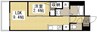 月光　岡山旭東町 1LDKの間取り
