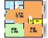 コーポコスモス 2LDKの間取り