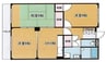 アビタシオン京殿 3DKの間取り