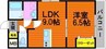 Frankfurt東川原 1LDKの間取り