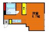 ハタヤマビル 1Rの間取り