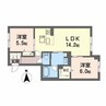 ラ・パルテール旭川　　11番館 2LDKの間取り