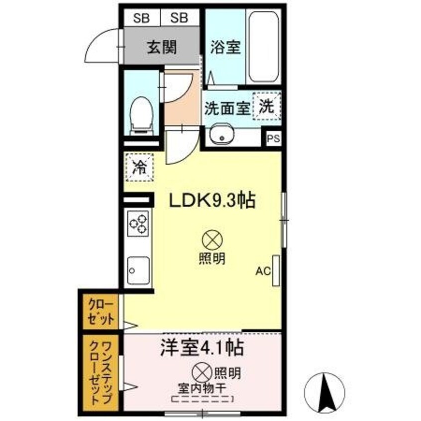 間取図 D-ROOM大元駅前