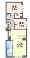 Aries伊福町 2LDKの間取り