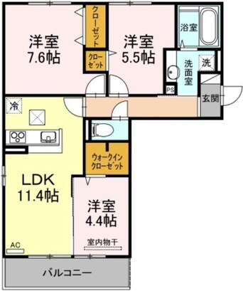 間取図 ゼンティール川崎地