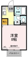 レジデンス高柳Ａ棟 1Rの間取り
