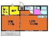 レインボー清風 1LDKの間取り