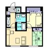 アルファコンフォート岡山 1LDKの間取り