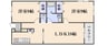 ライズガーデン参番館 2LDKの間取り