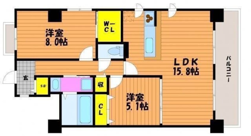 間取図 リッチ・クレールマンション