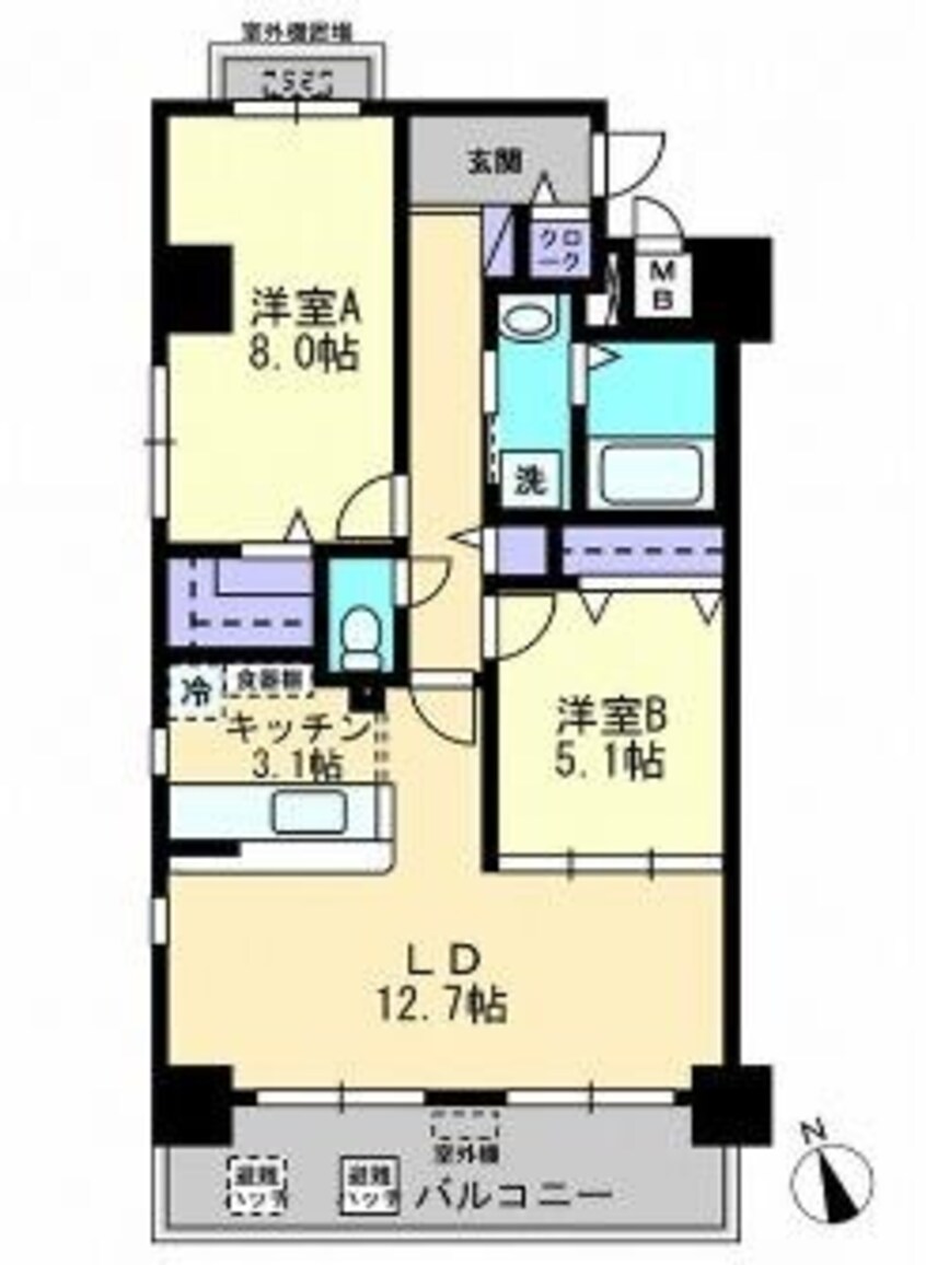 間取図 リッチ・クレールマンション