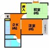 コーポ門田屋敷 2DKの間取り