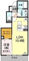 プランタン 1LDKの間取り