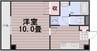 エレガンス京町 1Kの間取り