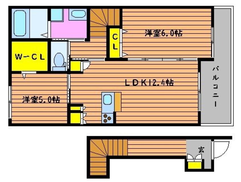 間取図 グランソレイユ浜
