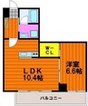 ボナール古京 1LDKの間取り