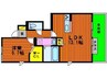雅 1LDKの間取り