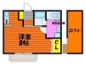 ルービン富町 1Rの間取り