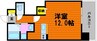 Grand E'terna岡山Ⅲ 1Rの間取り