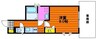 プティポッシュ 1Kの間取り