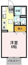 フローラル・コート 1Kの間取り