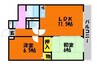ハピネス田中 2LDKの間取り