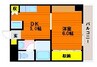 樹宝マンション 1DKの間取り